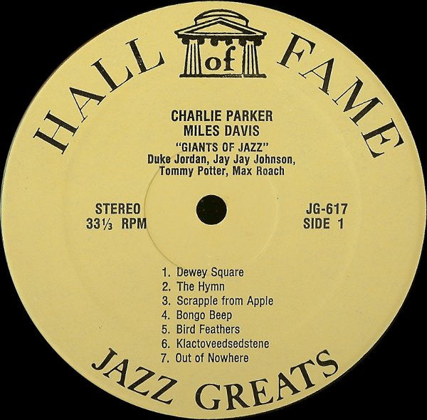 Charlie Parker - Miles Davis : Giants Of Jazz (LP, Comp)