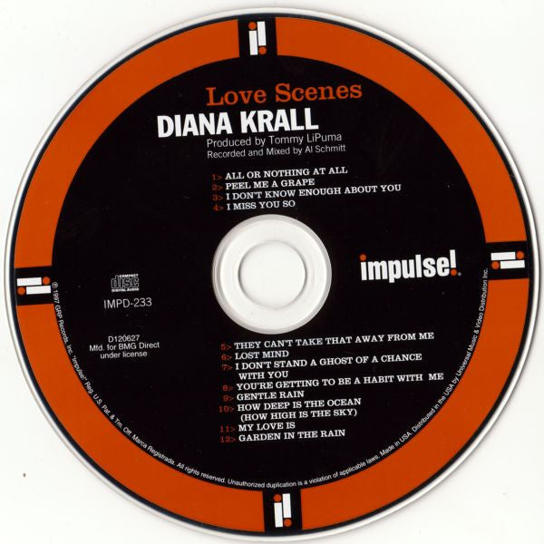 Diana Krall : Love Scenes (CD, Album, Club, Dig)