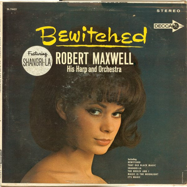 Robert Maxwell, His Harp And Orchestra : Bewitched (LP, RE)