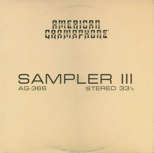 Various : Sampler III (LP, Smplr)