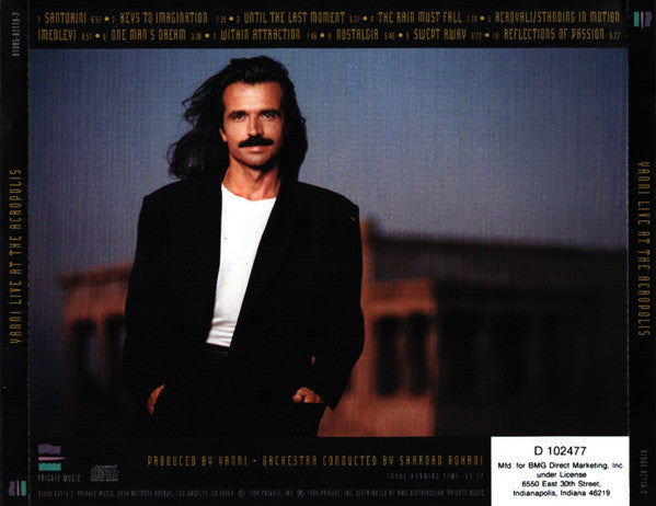 Yanni (2) With The Royal Philharmonic Concert Orchestra : Live At The Acropolis (CD, Album, Club)