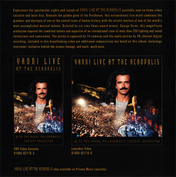 Yanni (2) With The Royal Philharmonic Concert Orchestra : Live At The Acropolis (CD, Album, Club)