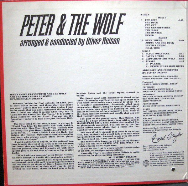 Jimmy Smith : Peter & The Wolf (LP, Album, Mono, Gat)