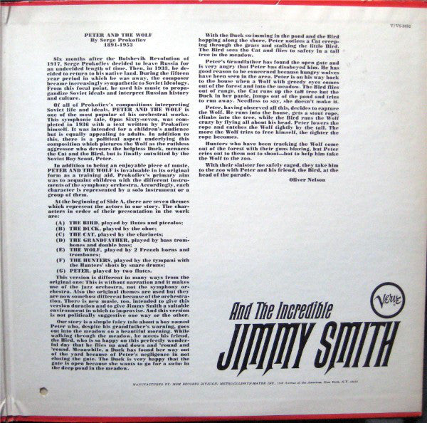 Jimmy Smith : Peter & The Wolf (LP, Album, Mono, Gat)