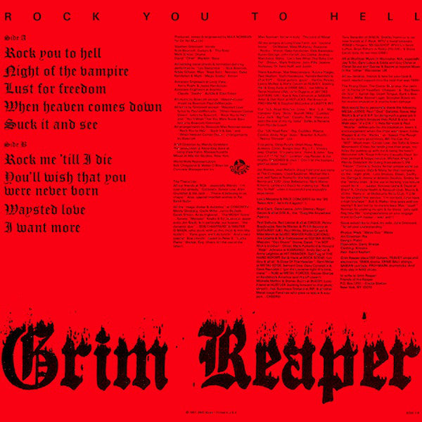 Grim Reaper (3) : Rock You To Hell (LP, Album)