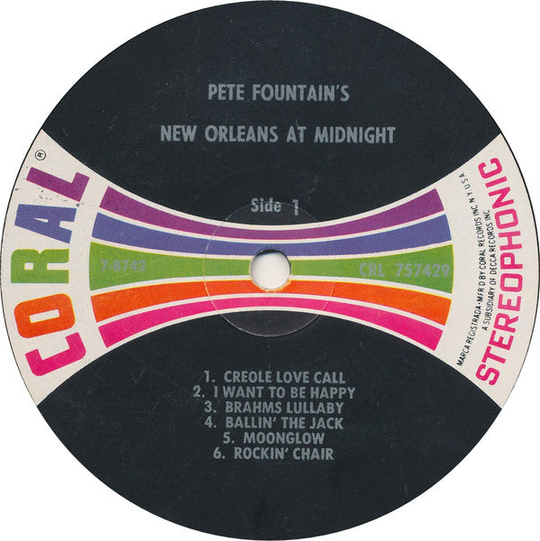 Pete Fountain : Pete Fountain's New Orleans At Midnight (LP, Album, Pin)