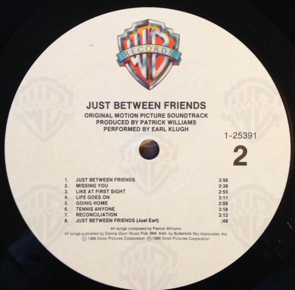 Earl Klugh, Patrick Williams : Just Between Friends - Original Motion Picture Soundtrack (LP, Album)