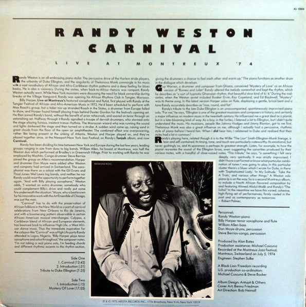 Randy Weston : Carnival (Live At Montreux '74) (LP, Album, San)