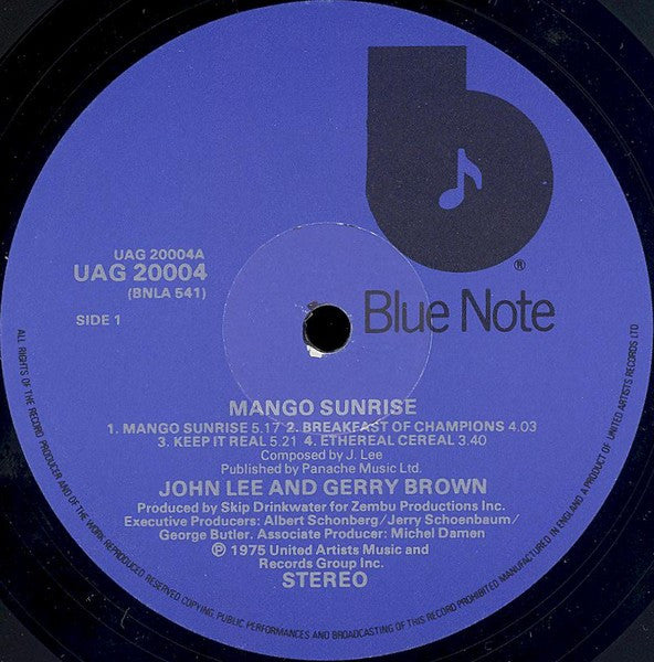 John Lee (3) & Gerry Brown : Mango Sunrise (LP, Album)