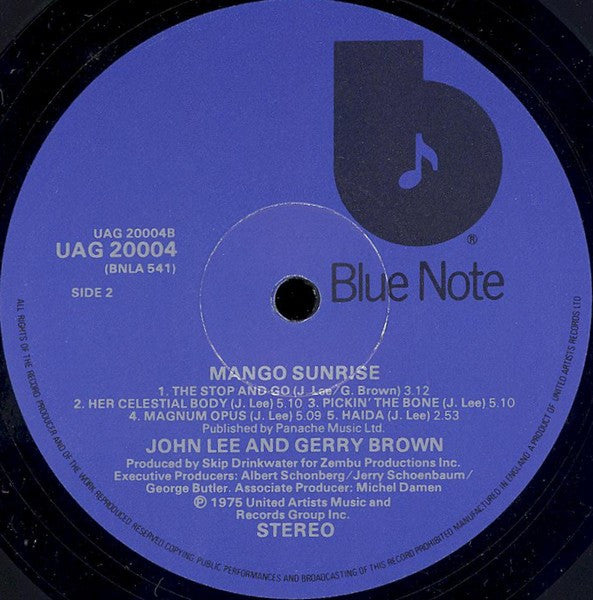 John Lee (3) & Gerry Brown : Mango Sunrise (LP, Album)