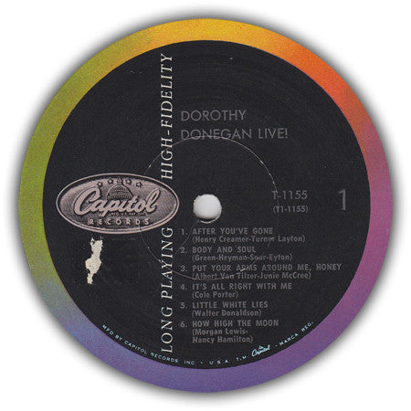 Dorothy Donegan : Live (LP, Mono)