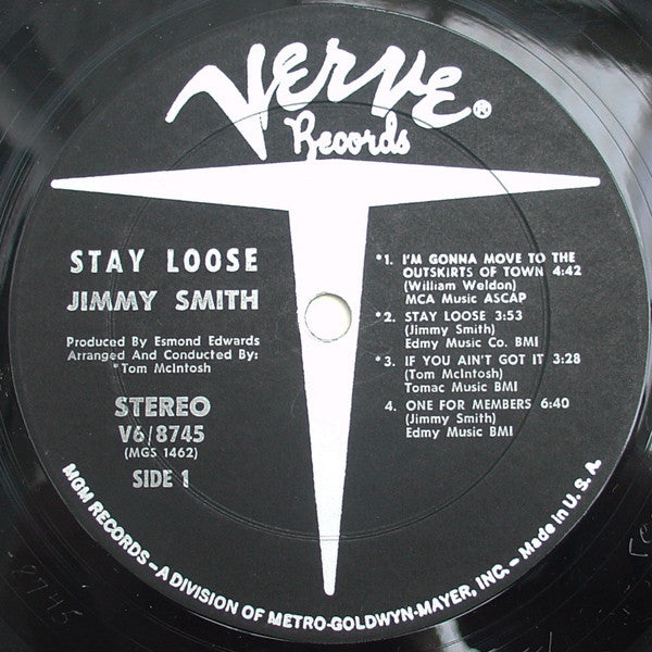 Jimmy Smith : Stay Loose (LP, Album)