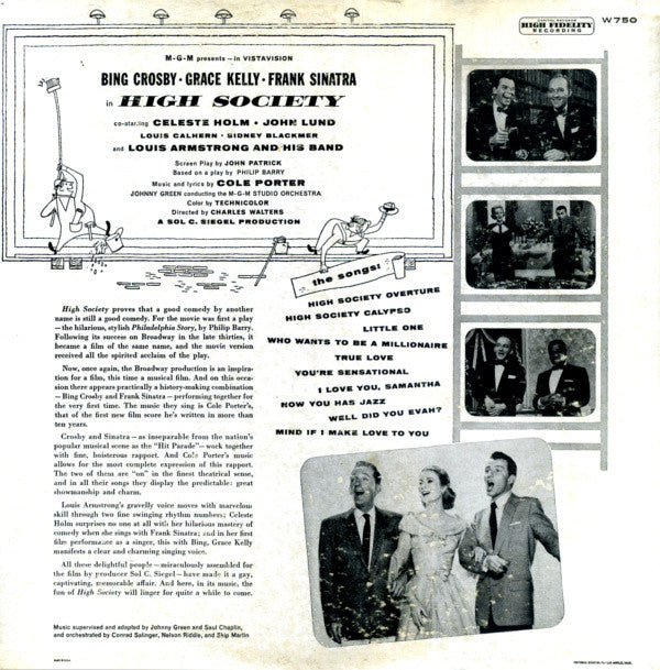 Bing Crosby - Grace Kelly - Frank Sinatra : High Society (Sound Track) (LP, Album, Mono)