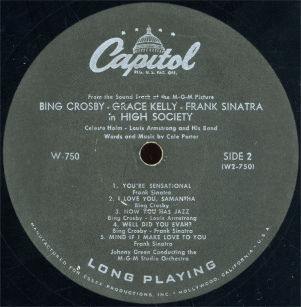 Bing Crosby - Grace Kelly - Frank Sinatra : High Society (Sound Track) (LP, Album, Mono)