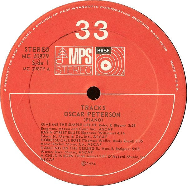 Oscar Peterson : Tracks (LP, Album, RE)