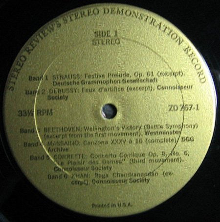 Various : Stereo Demonstration Record (LP, Album, Comp, RP)