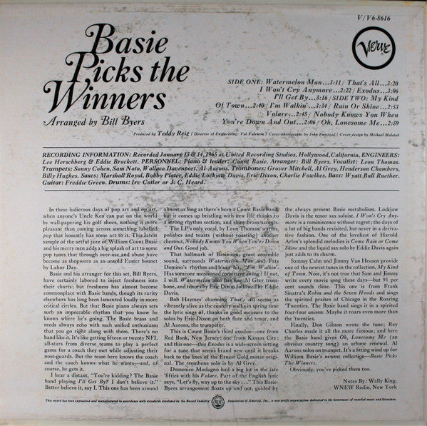 Count Basie Orchestra : Basie Picks The Winners (LP, Album)