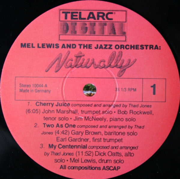 Mel Lewis And The Jazz Orchestra : Naturally (LP, Album, Gat)