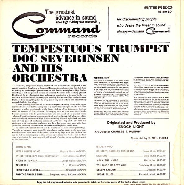 Doc Severinsen And His Orchestra : Tempestuous Trumpet (LP, Album, Gat)