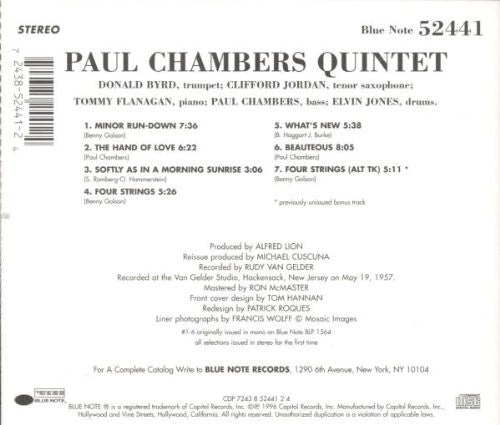 Paul Chambers Quintet With Donald Byrd, Clifford Jordan, Tommy Flanagan, Elvin Jones : Paul Chambers Quintet (CD, Album, Ltd, RE)