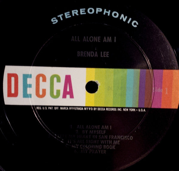 Brenda Lee : All Alone Am I (LP, Album)