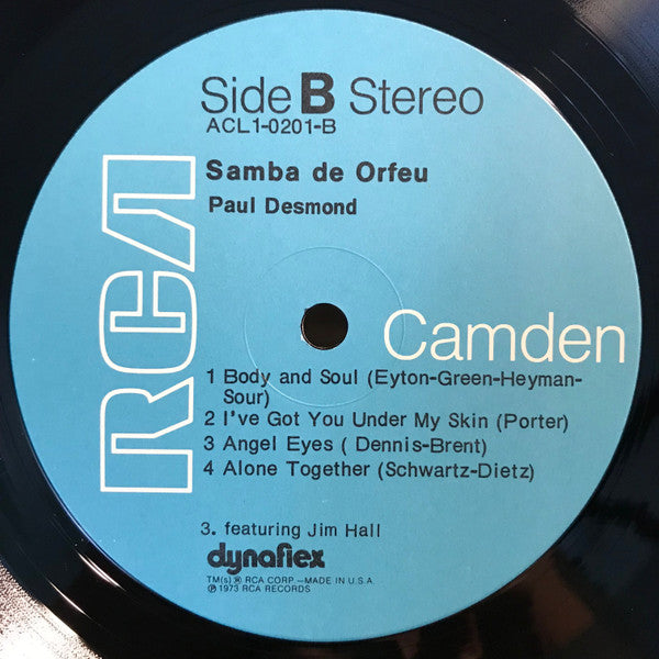 Paul Desmond : Samba De Orfeu (LP, Comp)