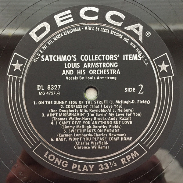 Louis Armstrong And His Orchestra : Satchmo's Collector's Items (LP, Comp)