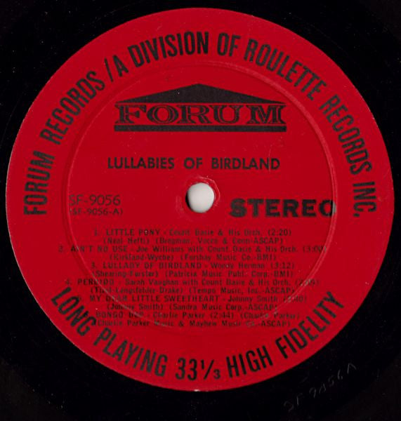 Various : Lullabies Of Birdland (LP, Comp)
