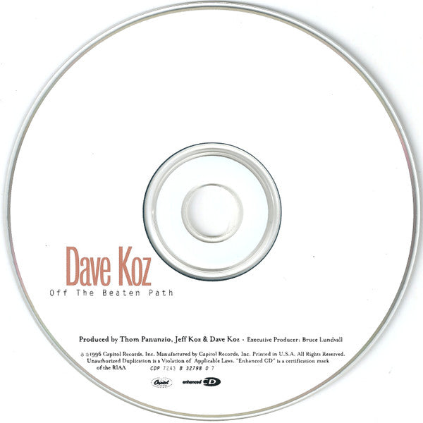 Dave Koz : Off The Beaten Path (CD, Album, Enh)