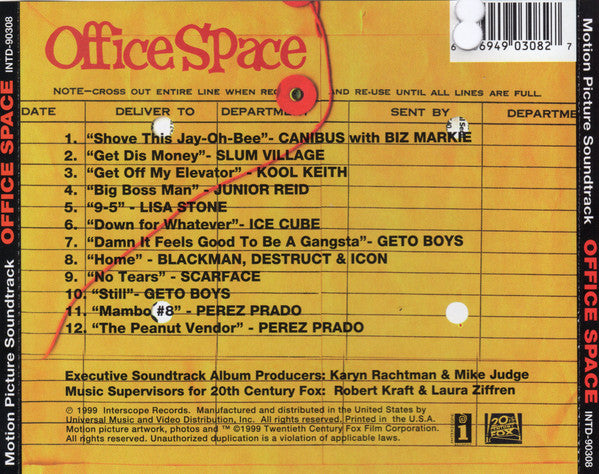 Various : Office Space (The Motion Picture Soundtrack) (CD, Comp)