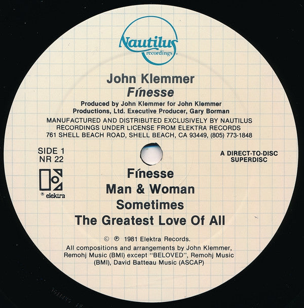 John Klemmer : Finesse (LP, Album)