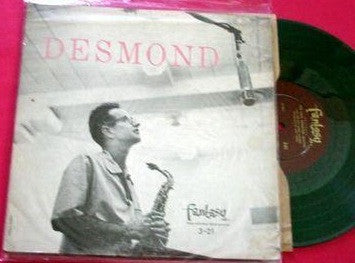 The Paul Desmond Quintet : Desmond (10", Gre)