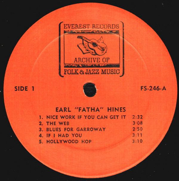 Earl Hines : Earl "Fatha" Hines (LP, Album)