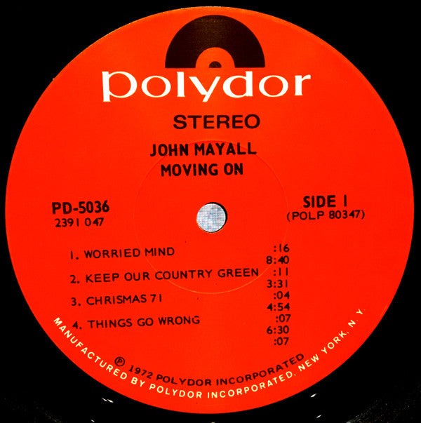 John Mayall : Moving On (LP, Album, Scr)