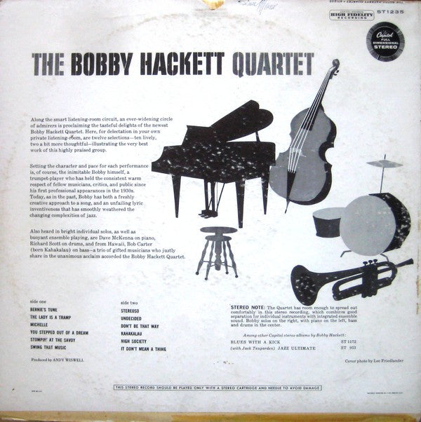 The Bobby Hackett Quartet : The Bobby Hackett Quartet (LP, Album)