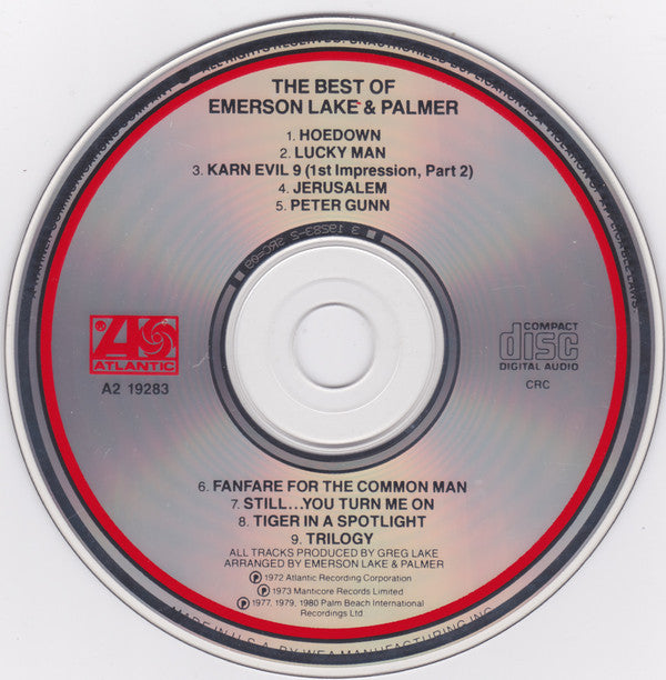 Emerson, Lake & Palmer : The Best Of Emerson Lake & Palmer (CD, Comp, Club, RE)