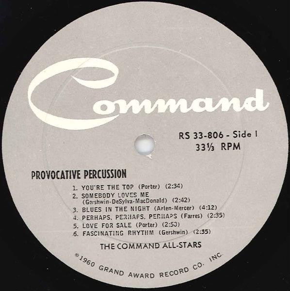 The Command All-Stars : Provocative Percussion (LP, Album, Mono)