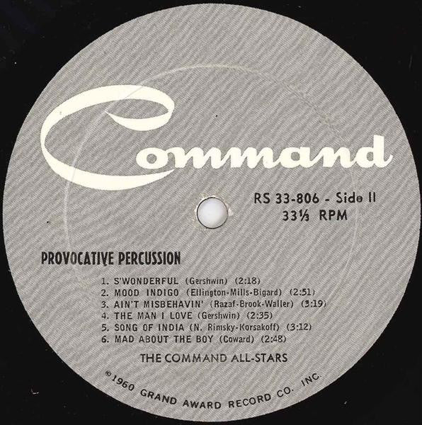 The Command All-Stars : Provocative Percussion (LP, Album, Mono)