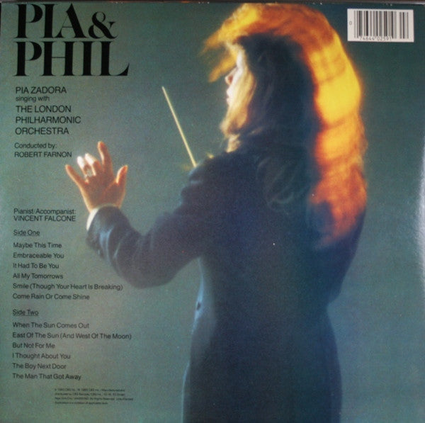 Pia Zadora With The The London Philharmonic Orchestra : Pia & Phil (LP, Album, Pit)