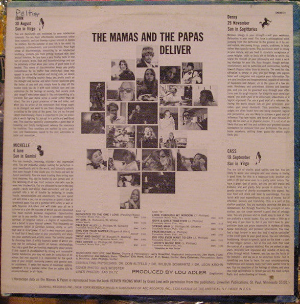 The Mamas & The Papas : Deliver (LP, Album, Mono)