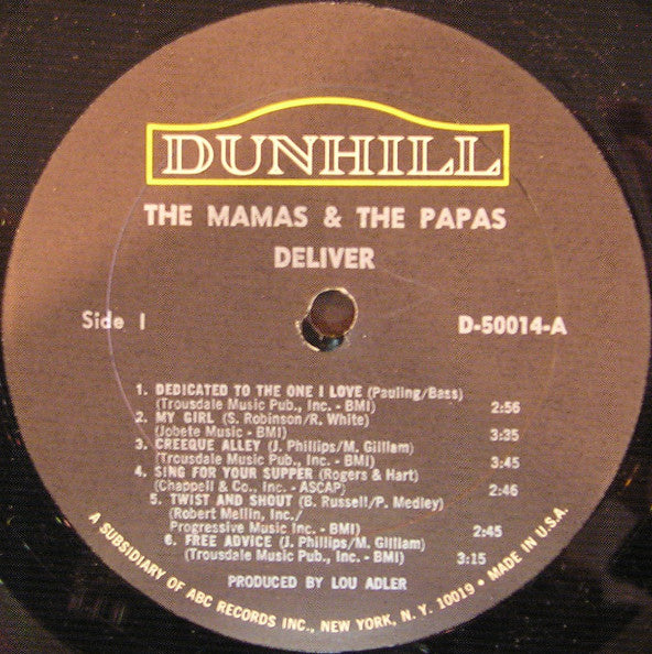 The Mamas & The Papas : Deliver (LP, Album, Mono)