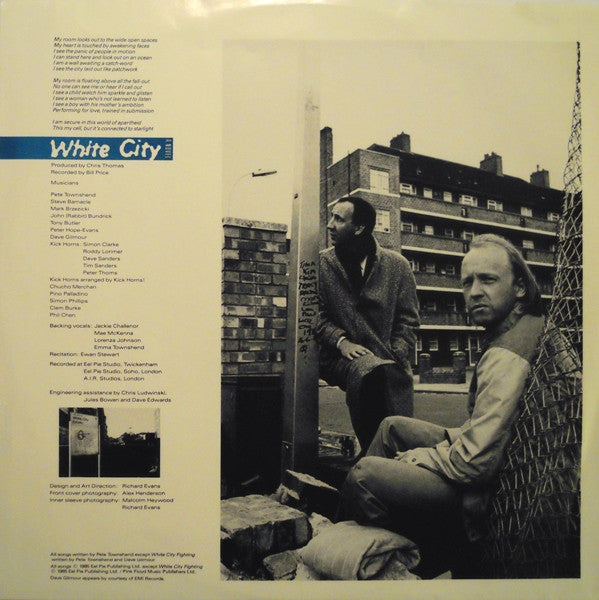 Pete Townshend : White City: A Novel (LP, Album, Club)