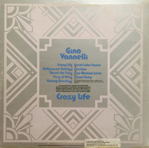 Gino Vannelli : Crazy Life (LP, Album)