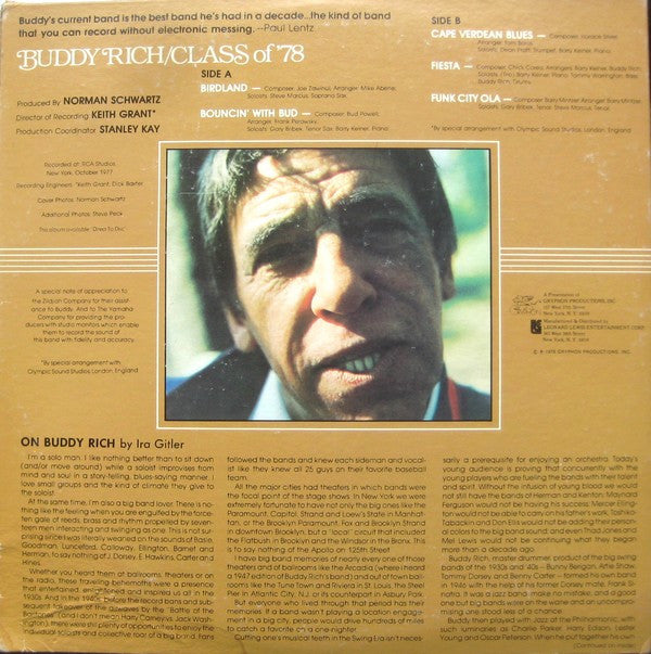 Buddy Rich : Class Of '78 (LP, Album)