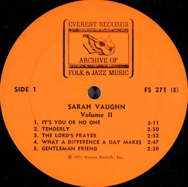 Sarah Vaughan : Volume II (LP, Comp)