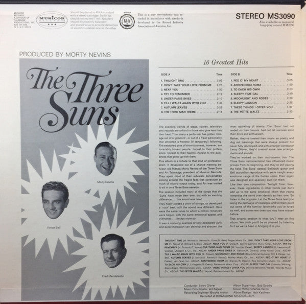The Three Suns : 16 Greatest Hits (LP, Comp)