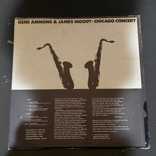 Gene Ammons & James Moody : Chicago Concert (LP, Album)