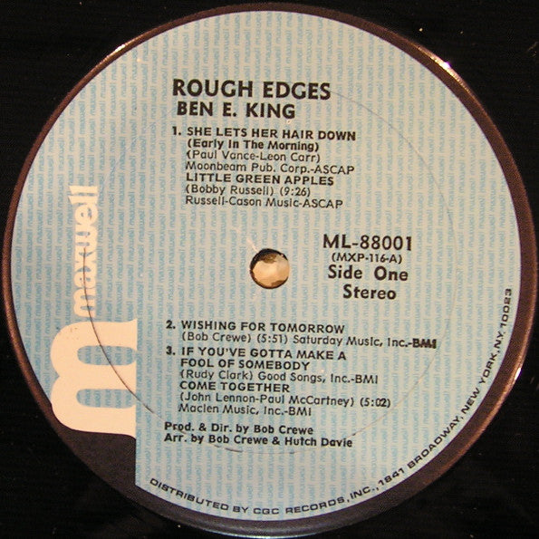 Ben E. King : Rough Edges (LP, Album, Son)