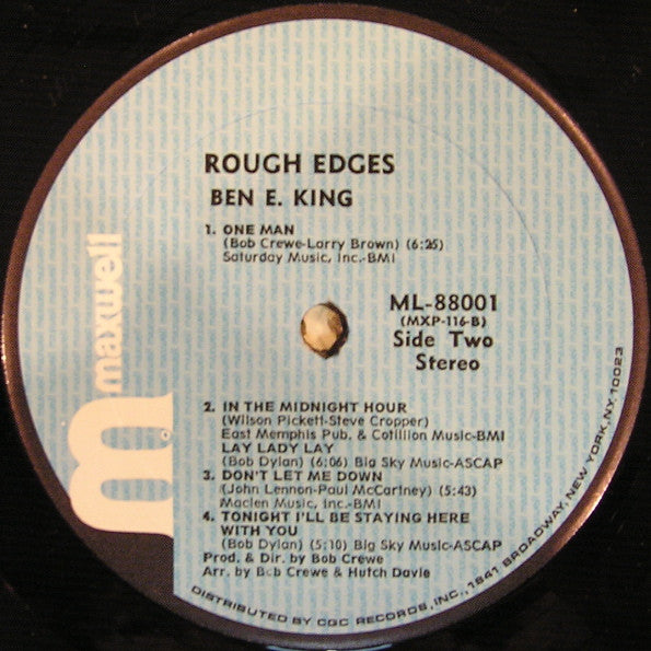 Ben E. King : Rough Edges (LP, Album, Son)