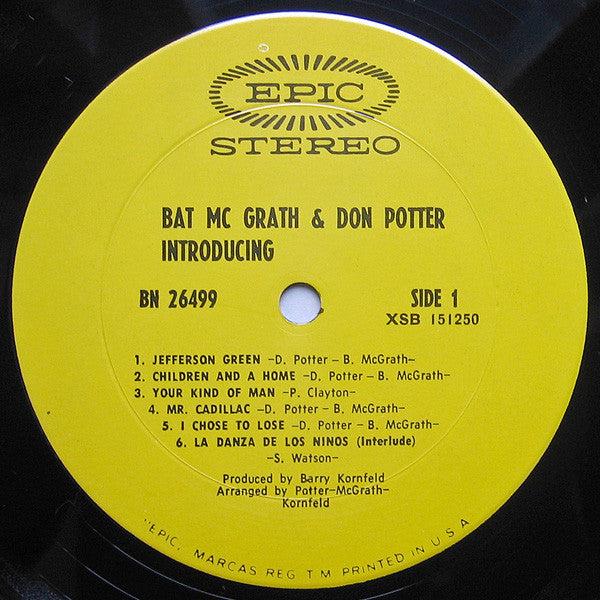Bat McGrath & Don Potter : Introducing Bat McGrath & Don Potter (LP, Album)